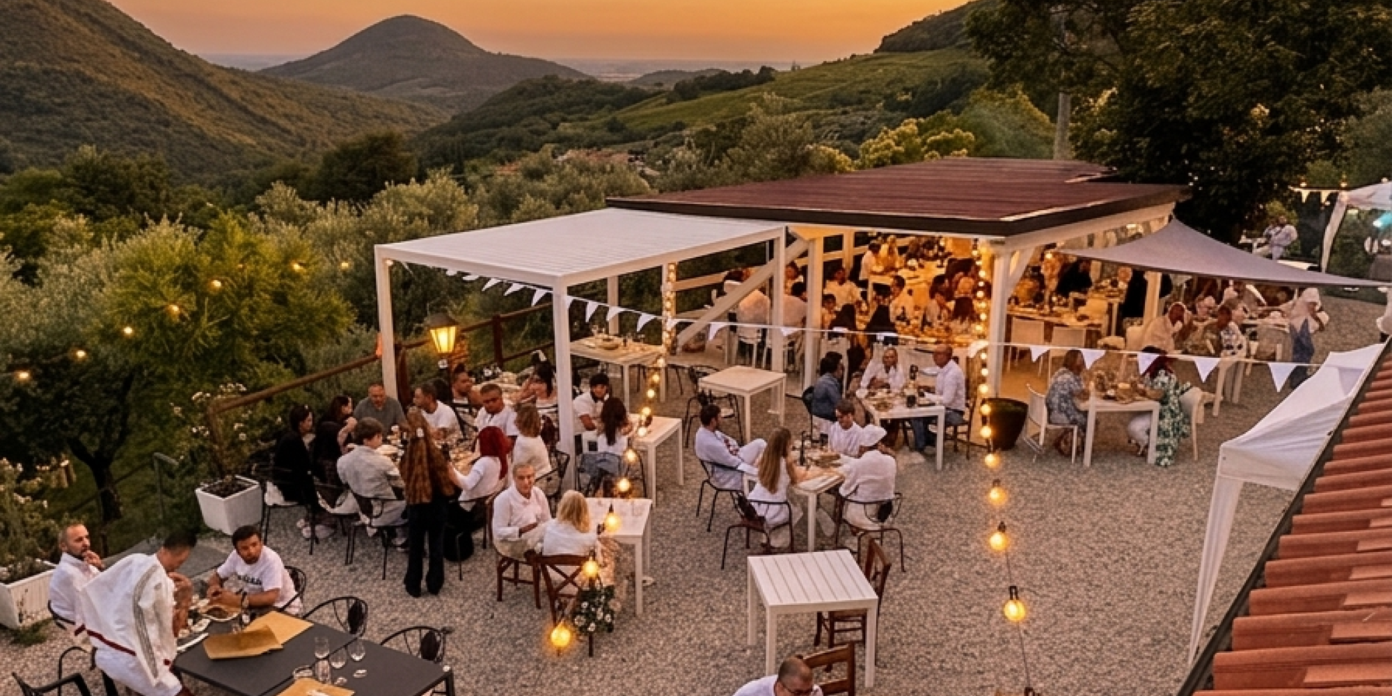 tramonto in collina