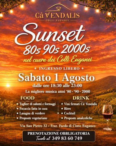 sunset euganea hills
