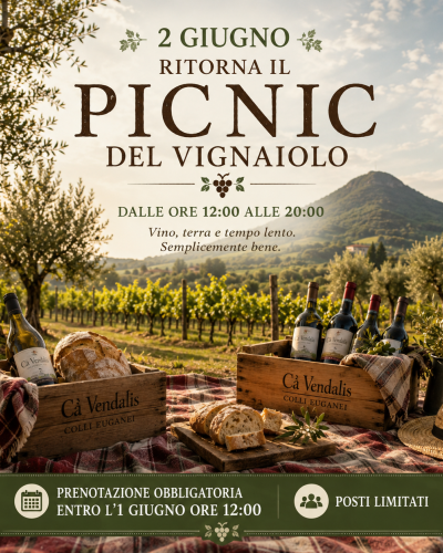 Picnic colli euganei Cà Vendalis